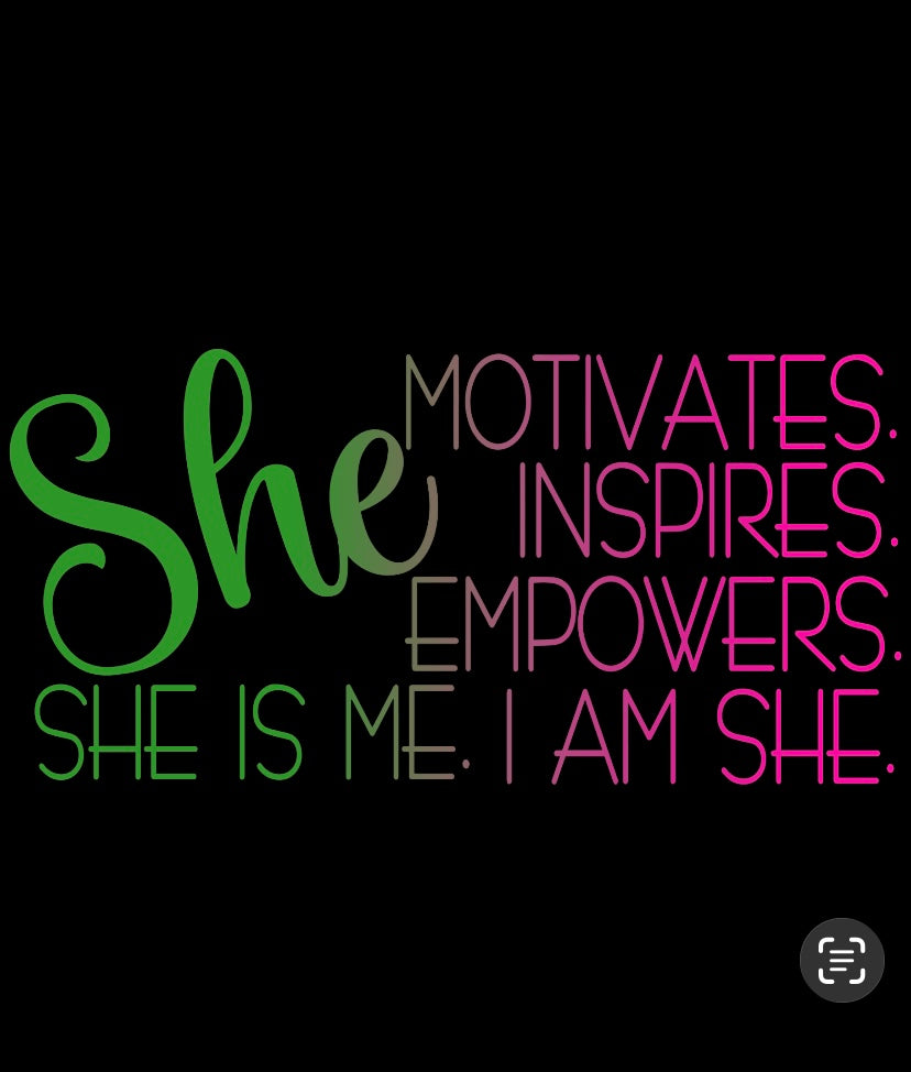 SHE MOTIVATES OTHERS